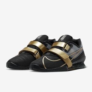 ✨New Nike Mens 8 Romaleos 4 Weightlifting Shoes Black Metallic Gold CD3463-001